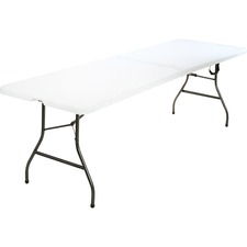 Table, Folding, 30"Wx96"Dx29-1/4"H, White