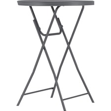 Table, Folding, Cocktail, 18"Wx26"Lx43-3/10"H, Gray