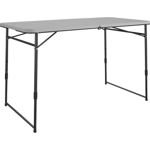 Table, Utility, Fold-in-Half, 48"Wx24"Dx28"H, Gray