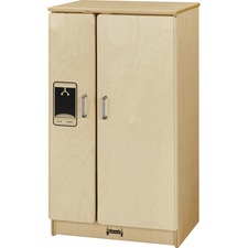 Play Kitchen Refrigerator, 20"Wx15"Dx35"H, Woodgrain
