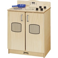 Play Kitchen Stove, 20"Wx15"Dx27"H, Woodgrain