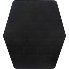 Chair Mat, Medium Pile, Hexagon, 42"Wx46"L, Black