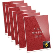 Sign Holder, Self-Standing, 8-1/2"x3-3/8"x11-1/8", 6/PK, CL