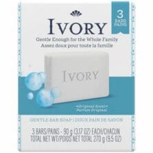 Ivory Bar Soap, No Perfumes 3.1 oz Bars, 3/PK