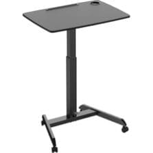 Desk, Mobile, Sit to Stand, 31-1/2"Wx22"Lx49"H, Black