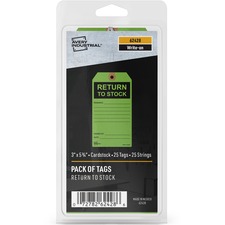 Return to Stock Tags, Pre-strung, 3"x5-3/4", 25/PK, GN