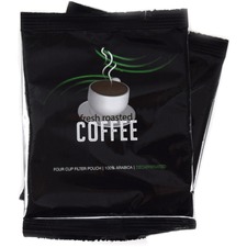 Coffee, Decaf, 4 Cup Filter Pouch, 200/CT, Black