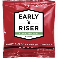 Coffee, Early Riser, Decaf, 4-Cup Filter Pouch, 100/CT, BN