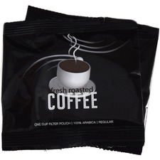 Coffee, Regular, 1 Cup Filter Pouch, 200/CT, Black