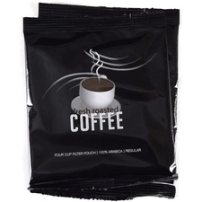 Coffee, Regular, 4 Cup Filter Pouch, 200/CT, Black