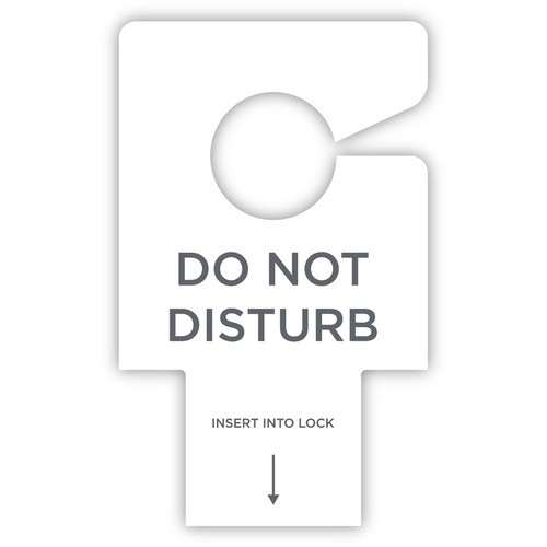 Sign, DND, Elec Doors, 2-3/4"Wx4-1/2"H, 100/CT, White