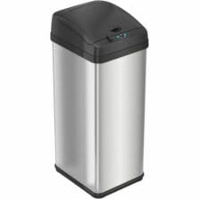 Trash Can, 13 Gal, 10-3/4"Wx12-9/10"Lx28-1/4"H, Multi