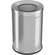 Trash Can, 26 Gallon, 18-9/10"Wx18-9/10"Lx28-7/10"H, Silver