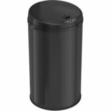 Trash Can, 8 Gal, 11-3/5"Wx12-3/5"Lx20-1/5"H, Black