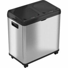 Trash Can, Sensor, 13-9/10"Wx23-1/10"Lx22"H, Silver