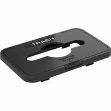 Trash Lid, 10-2/5"Wx16-1/4"Lx2"H, Black