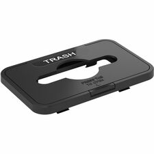 Trash Lid, 10-2/5"Wx16-1/4"Lx2"H, Black