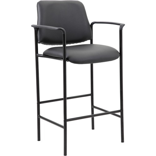 Stool, Counter, 4 Leg, Caressoft, 24"Wx22"Dx42"H, Black