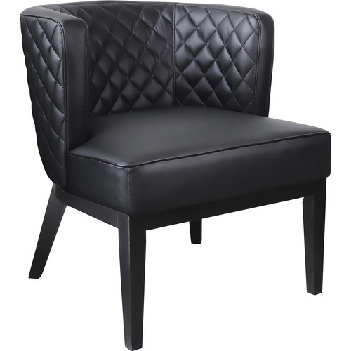 Guest Chair, Extra Large Seat, Quilted Back, 25-1/2"x29"x28", BK