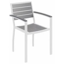 Chair, w/Arms, Outdoor, 22"x21-1/2"x33-4/5", WE/GY