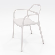 Chair, Dali, In/Out, 22-3/4"Wx21-1/4"Dx30-1/2"H, White