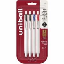 Pen, Gel, UB One, 0.7mm, 4/PK, Assorted