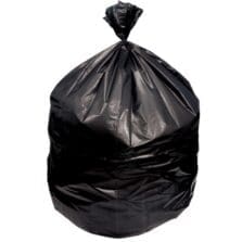 Can Liners, 0.9 mil Gauge, 60 Gal, 38"x58", 100/CT, BK