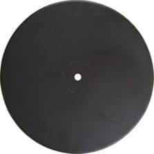 Base, Flat, Steel/Concrete, Rubber Feet, 12"Diameter, 2/CT, Black