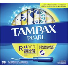 Tampax, Pearl, LeakGuard, Regular, 36/BX, 12BX/CT, MI