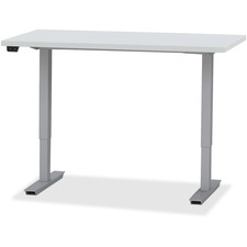 Table, Height-Adj, 2-Stage, 2-Leg, 60"x30x28"-47.6", Silver