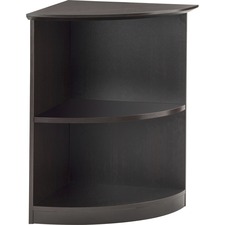 Bookcase, 2-Shelf, 1/4 Round, 20"x20"x29-1/2", Mocha
