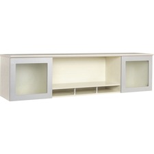 Hutch, w/Glass Doors, 63"x15"x18-1/4", Textured Sea Salt