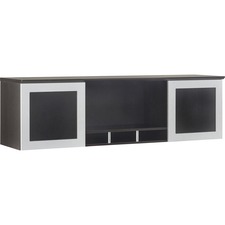 Hutch, w/Glass Doors, 72"x15"x18-1/4", Mocha