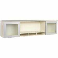 Hutch, w/Glass Doors, 72"x15"x18-1/4", Textured Sea Salt