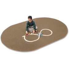 Rug, Anti-static, Nylon, KIDplyBack, Oval, 7'6"x12', Sahara