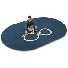 Rug, Anti-static, Nylon, KIDplyBack, Oval, 7'6"x12', Marine Blue