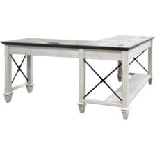 Desk, Open, Return, 60"x28"x31", Vintage Linen