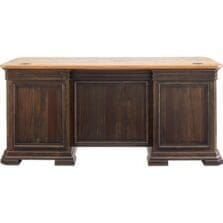 Desk, Double Pedestal, 68"x28"x30", Dark Roast