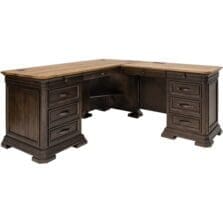 Desk, Right Return, Dark Roast