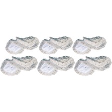 Dust Mophead Refill, Blended Yarn, 60"x5", 6/CT, White