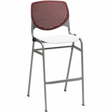 Barstool, Stack, 23"x22"x46-1/2", Burgundy/White