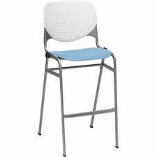Barstool, Stack, 23"x22"x46-1/2", White/Sky Blue