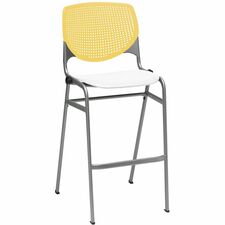 Barstool, Stack, 23"x22"x46-1/2", Yellow/White
