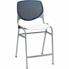 Stool, Counter, 21-1/4"x21-1/2"x41-1/2", Navy/White