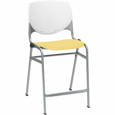 Stool, Counter, 21-1/4"x21-1/2"x41-1/2", White/Yellow