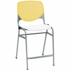 Stool, Counter, 21-1/4"x21-1/2"x41-1/2", Yellow/White