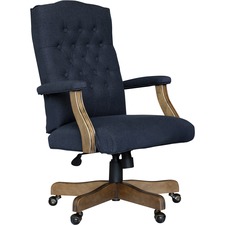 Chair, Executive, Midback, 27"x8"x43", Navy