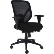 High-Back Chair, 27-1/2"x19-5/8"-20-7/8"x38-3/8"-42-3/8", BK
