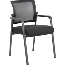 Chair, Guest, No Caster, MeshBack/FabricSeat, 24"x23"x32-1/2", BK