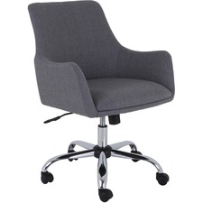 Task Chair, Fabric, 25-5/8"x27-3/4"x32-7/8" to 36-3/4", Gray